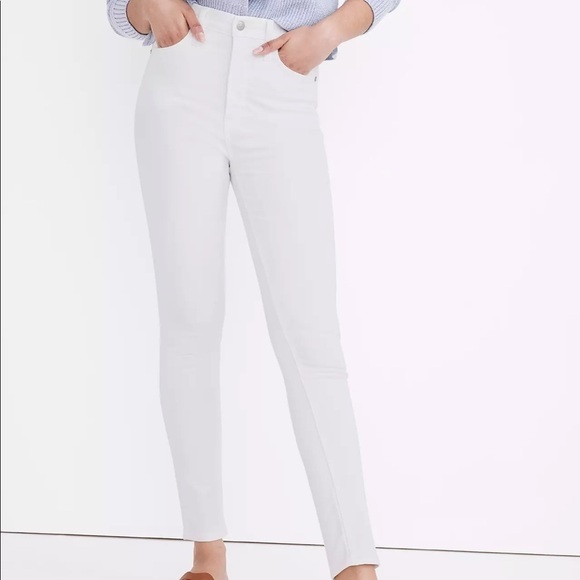 Madewell 11" High-Rise Skinny Jeans in Pure White size 28 - Picture 5 of 10